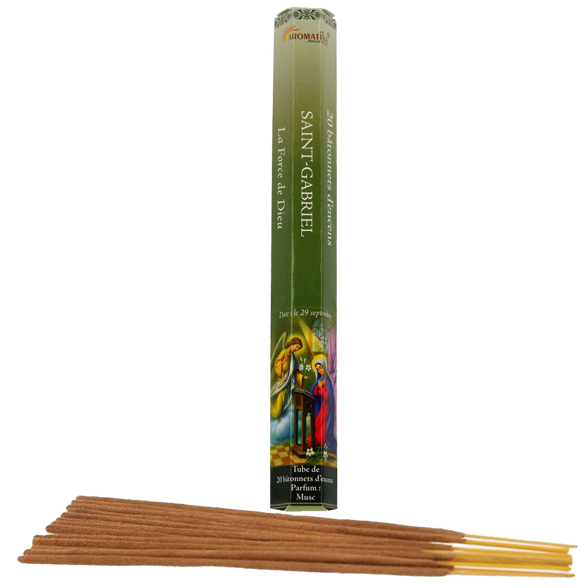 Encens Musc 100% Naturel - 20 btons - Sainte Gabriel