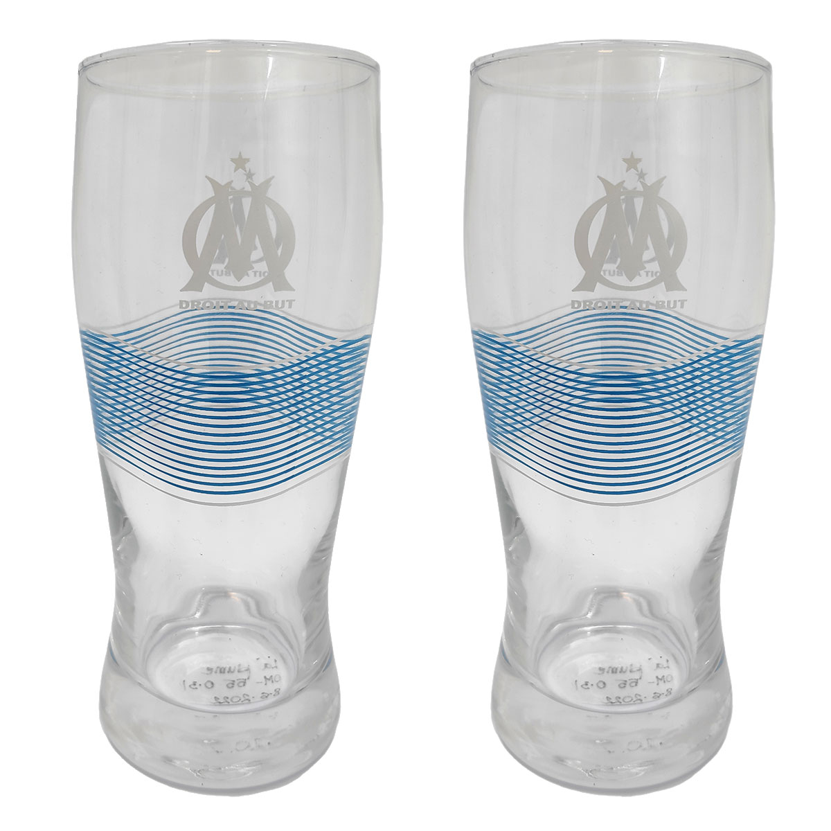 Verres  bire Olympique de Marseille OM - Set de 2