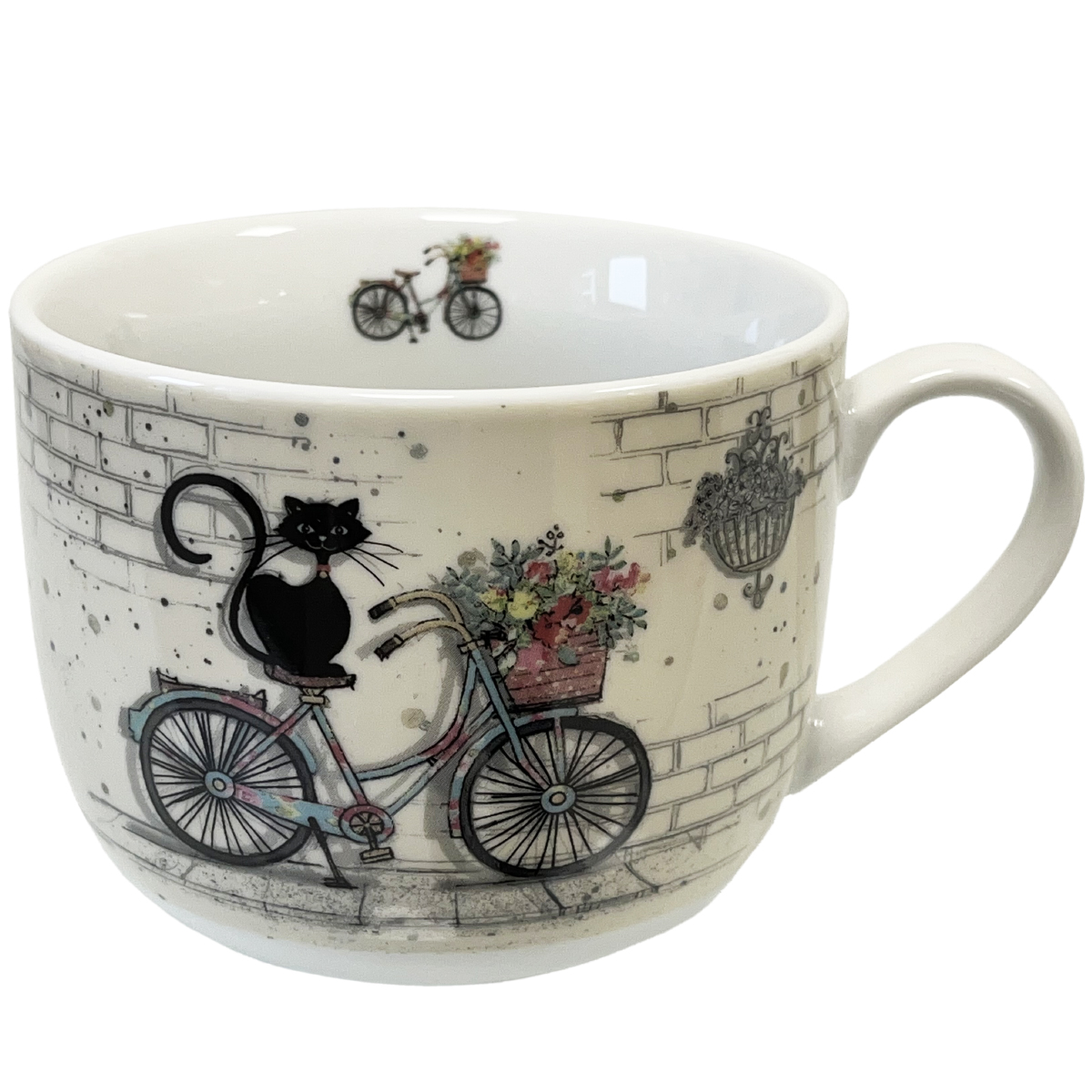 Tasse Jumbo Le chat sur son vlo AMYS BUG ART