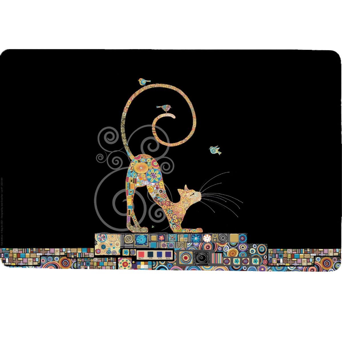 Set de table Chat klimt par Bug Art Jewels