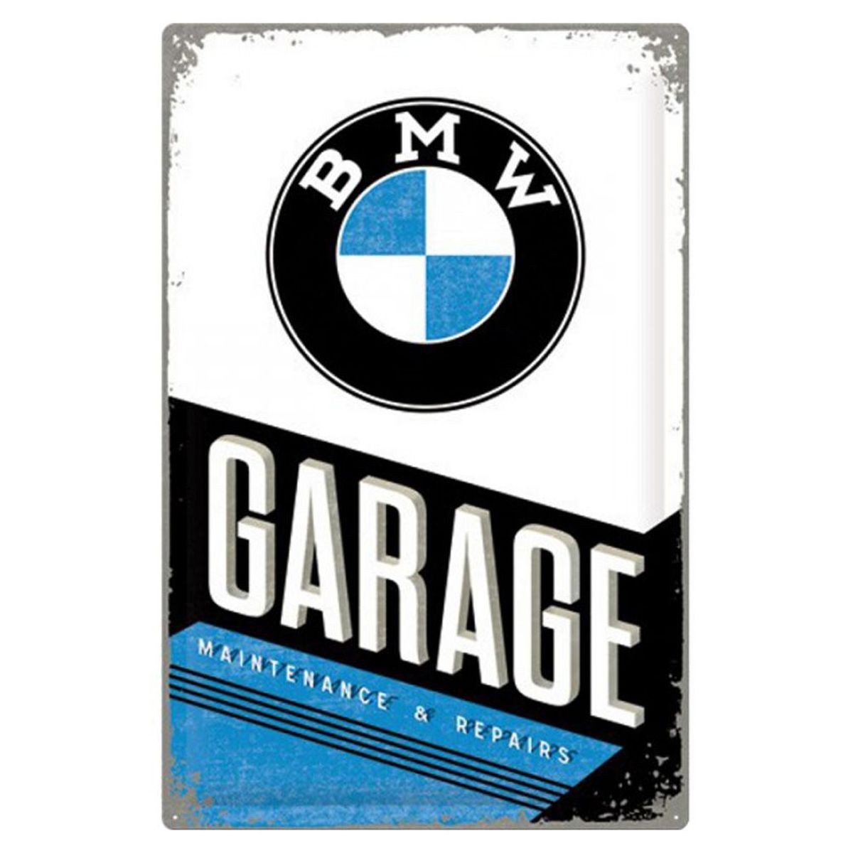 Plaque dcorative BMW Garage en mtal 60 x 40 cm