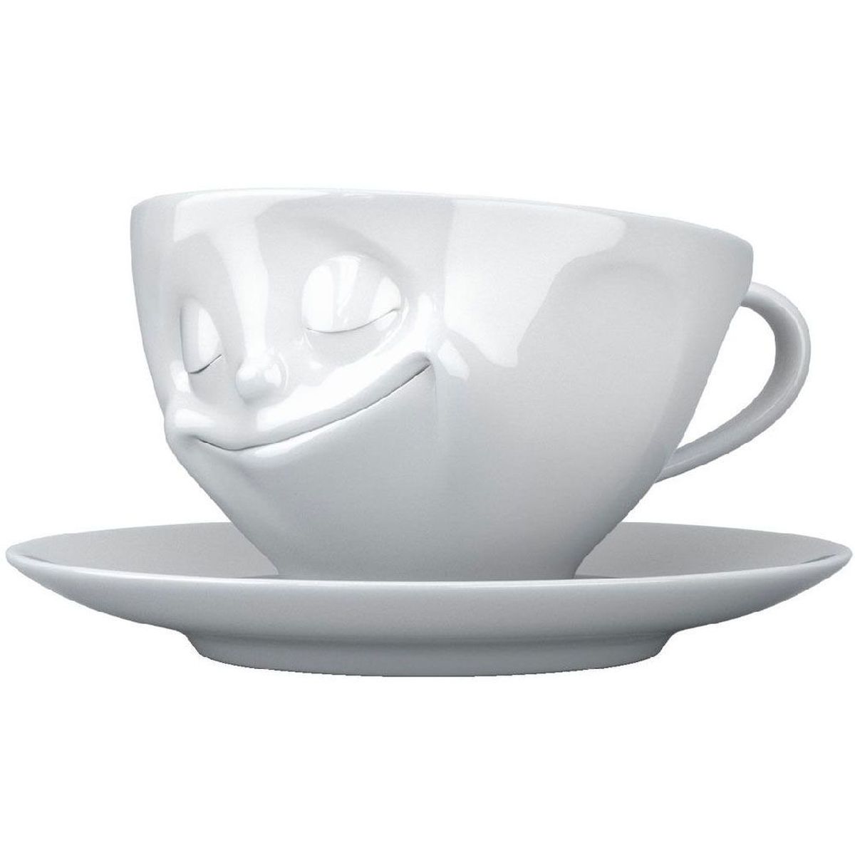 Tasse et sous tasse en porcelaine Tassen 200 ml - Heureux