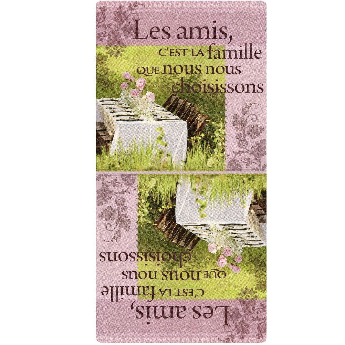 Torchon en Microfibre  Message 70 x 35 cm : Les amis