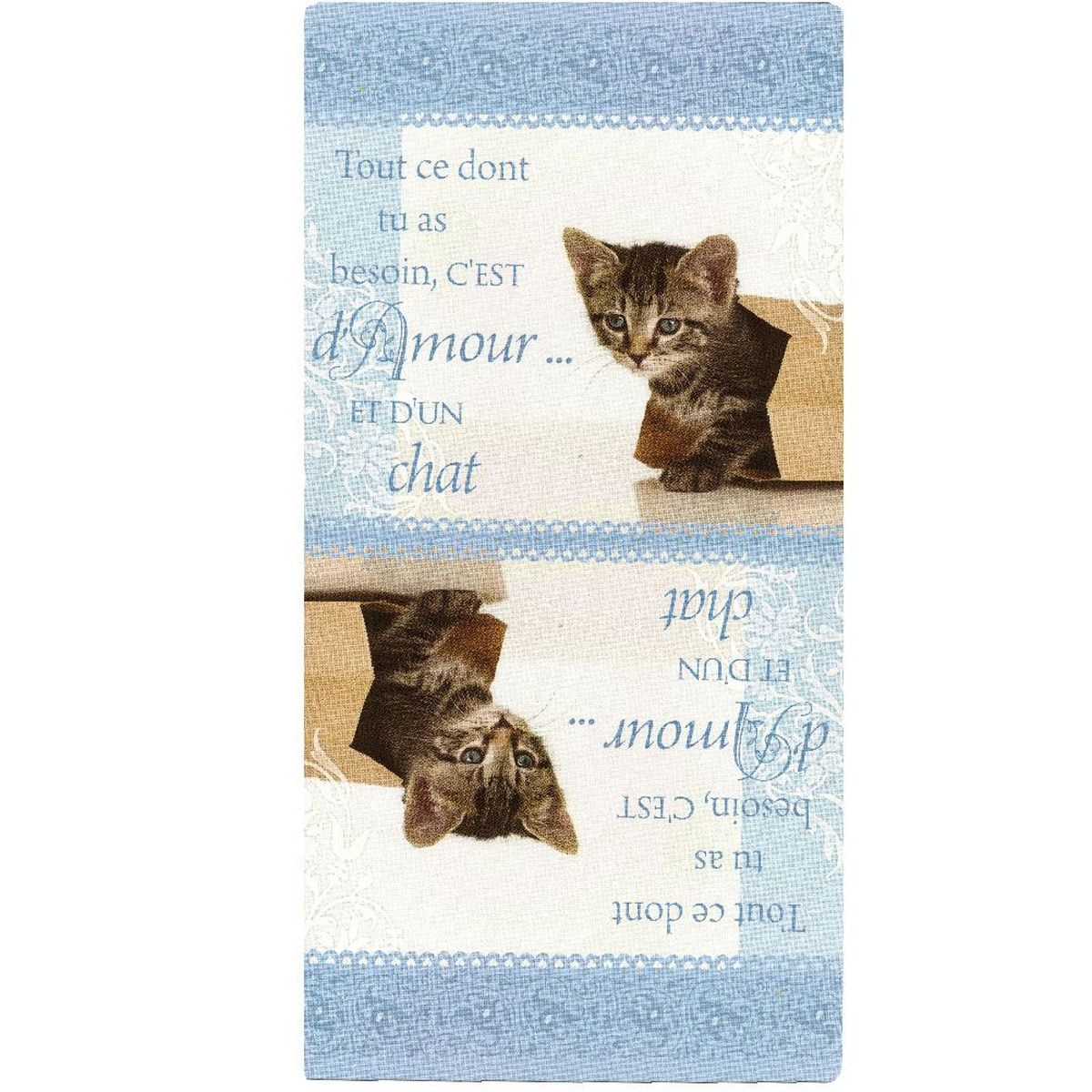 Torchon en Microfibre  Message Un chat