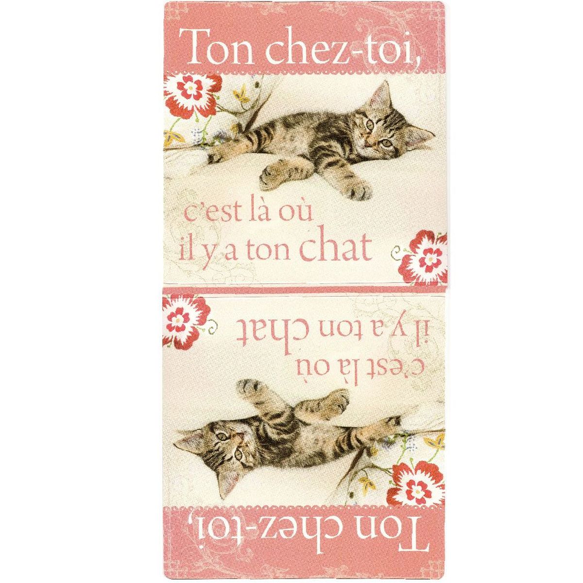 Torchon en Microfibre  Message Ton chat