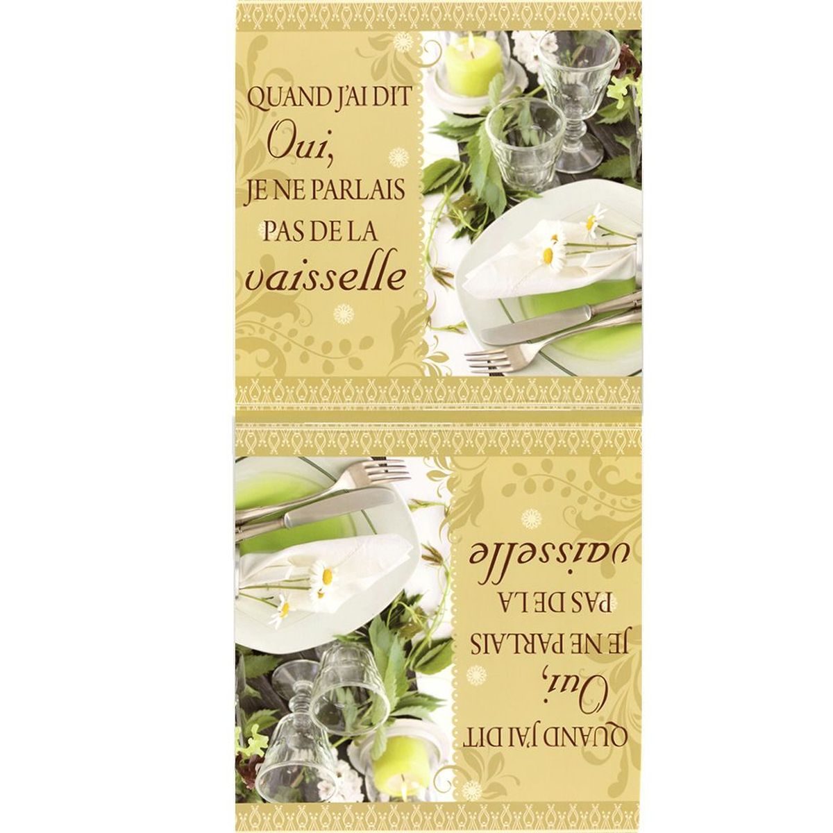 Torchon en Microfibre  Message 70 x 35 cm : La vaisselle