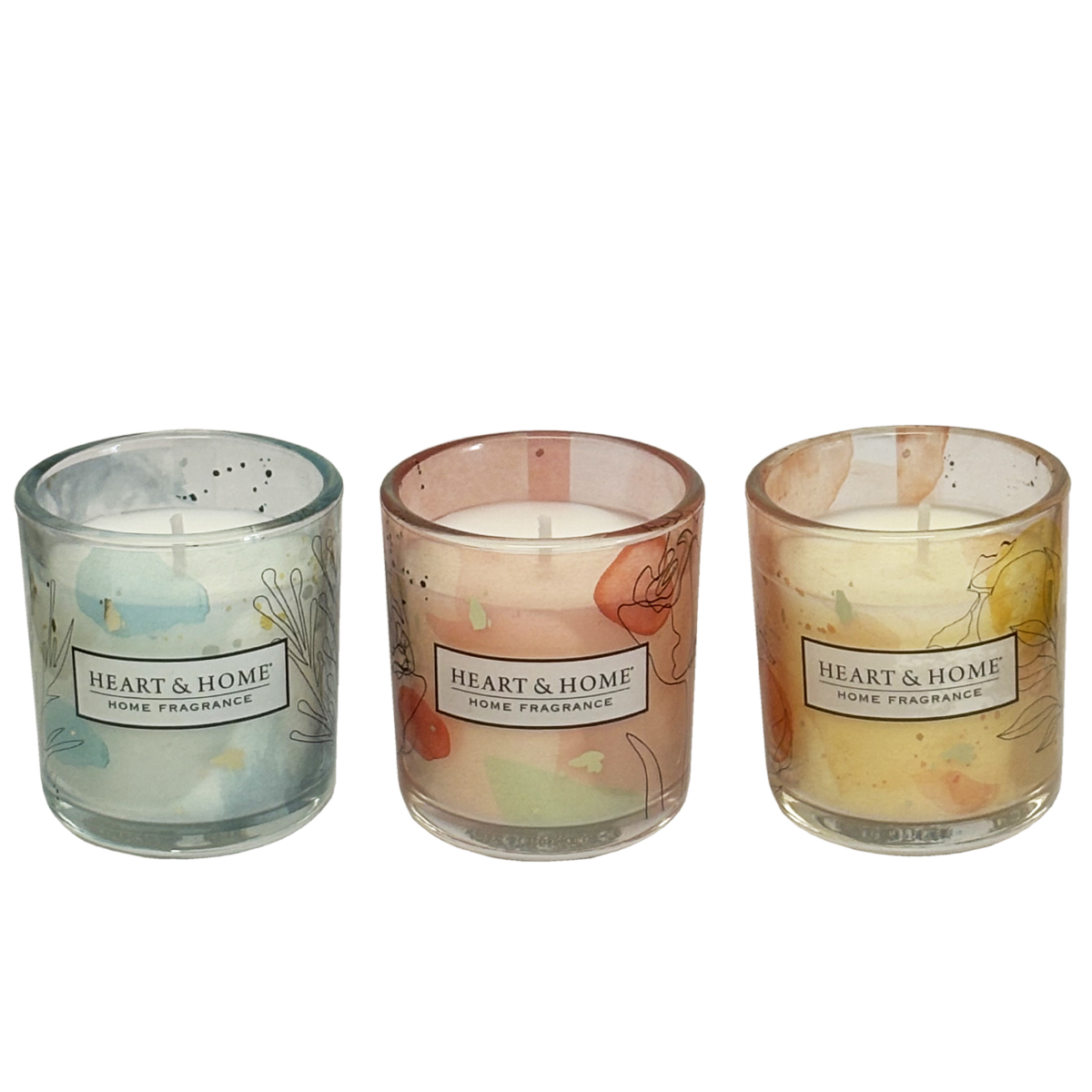 Coffret cadeau 3 bougies votives Heart and Home