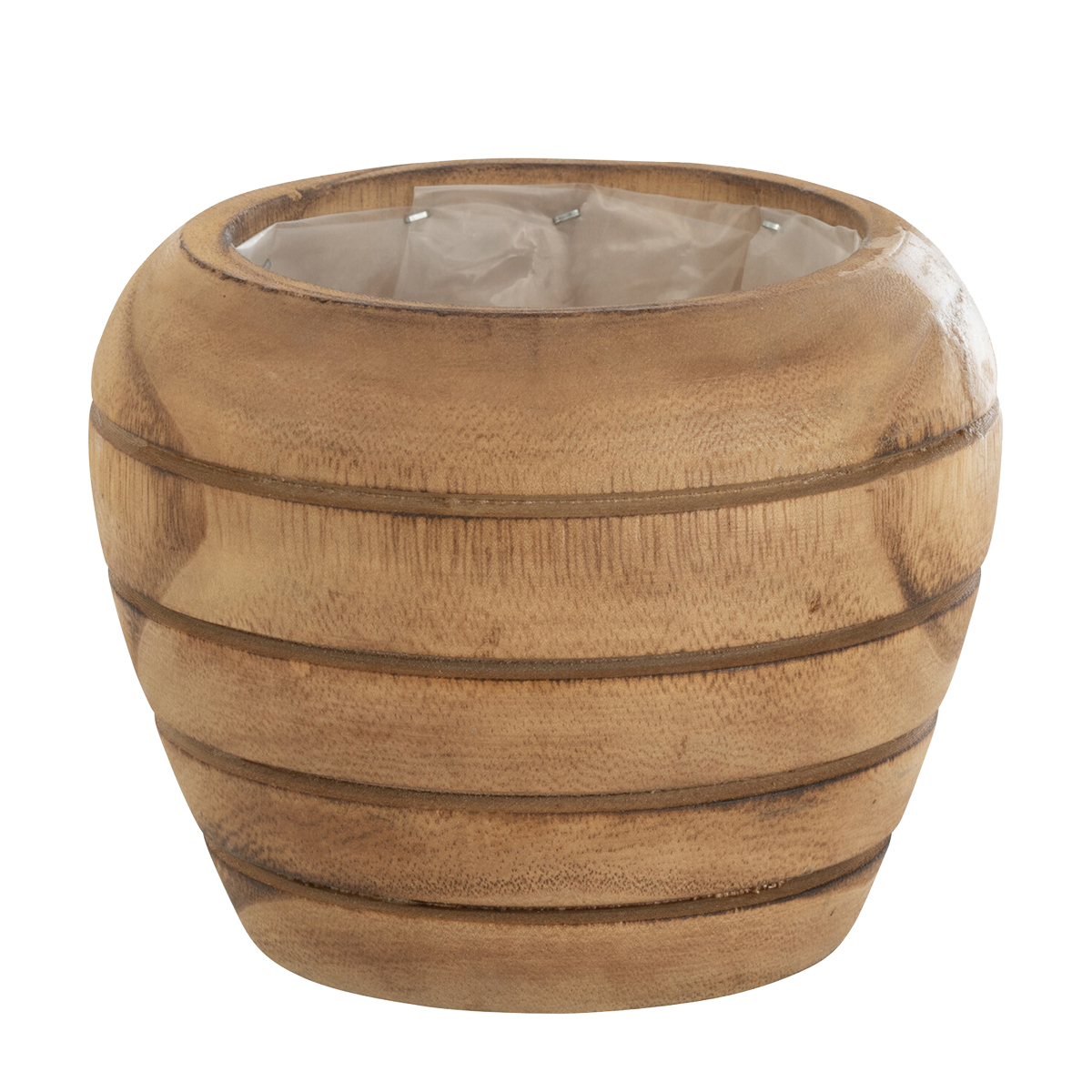 Cache-pot en bois naturel cisel 12 cm