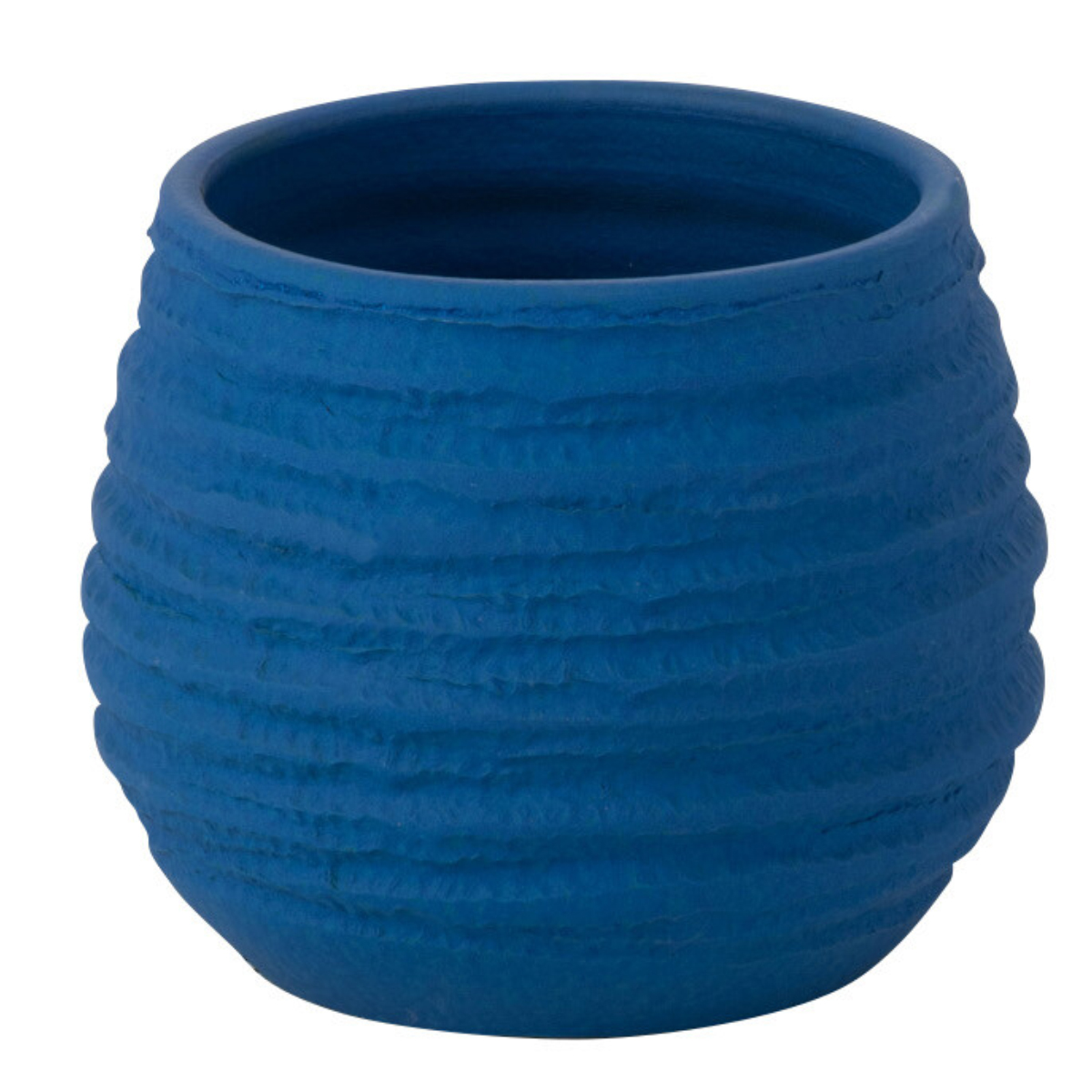 Cache pot bleu en cramique Fiesta 14 cm