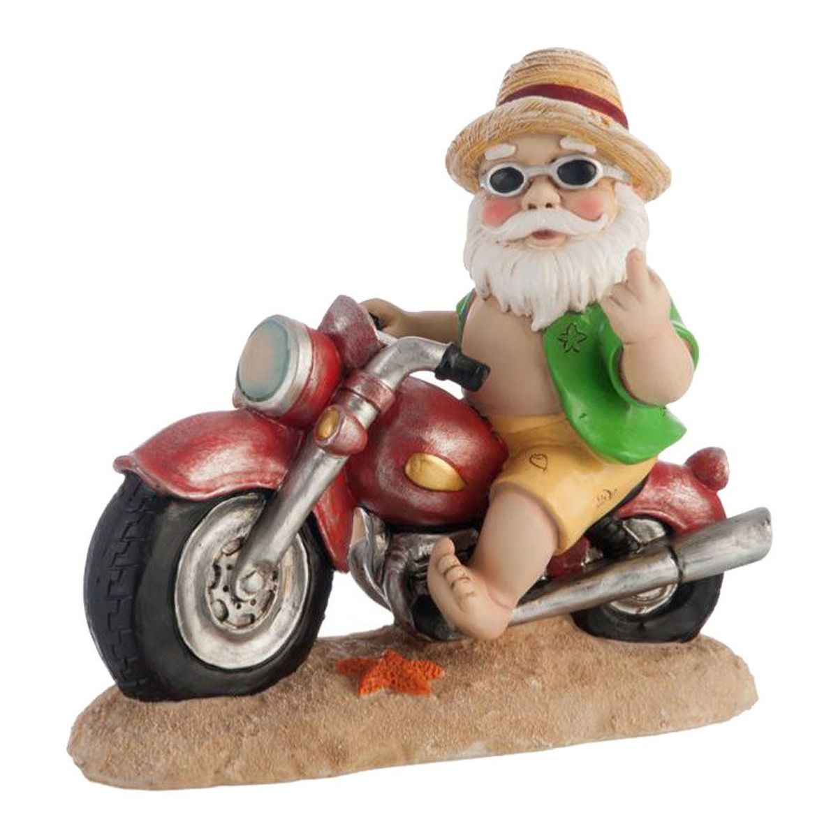 Figurine Lutin Biker en rsine 24 cm