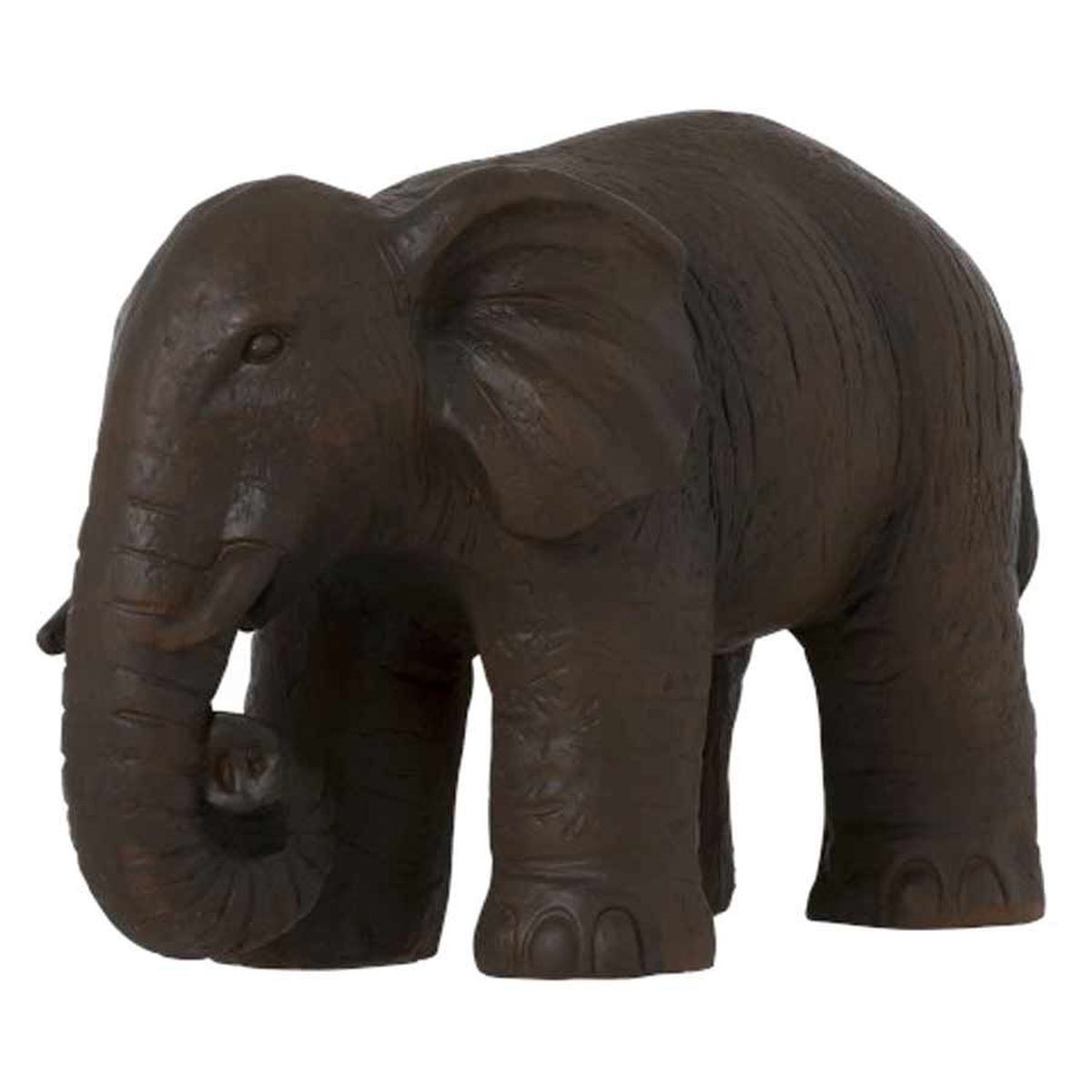 Figurine lphant en rsine marron