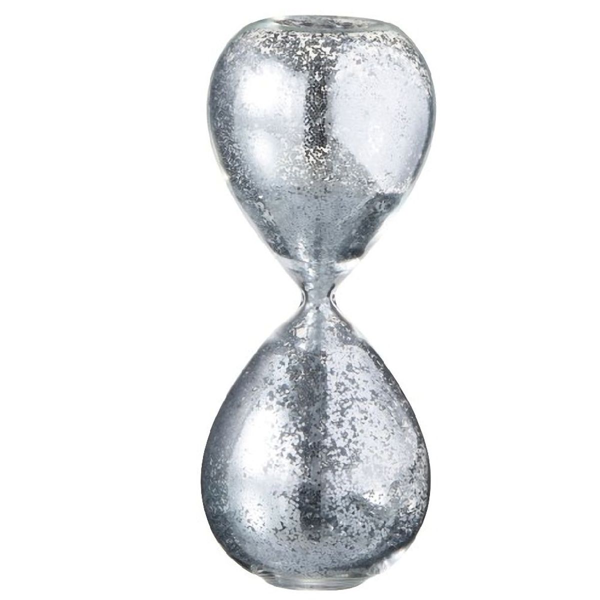 Sablier style pur en verre avec sable Argent - 19 cm