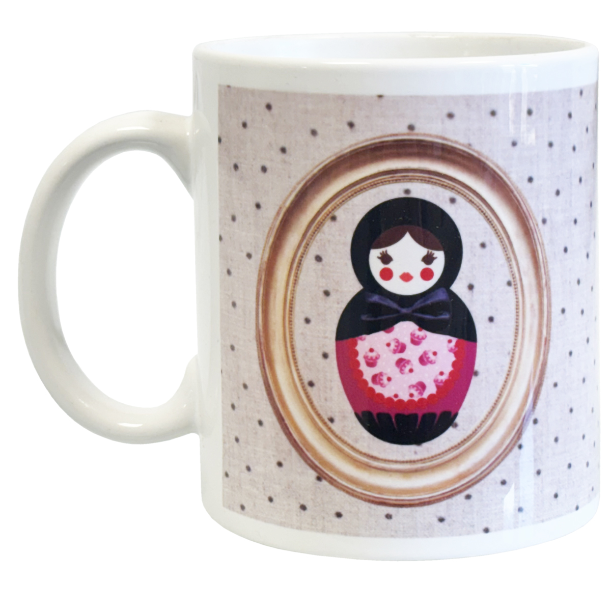 Mug Poupe russe pois by Cbkreation