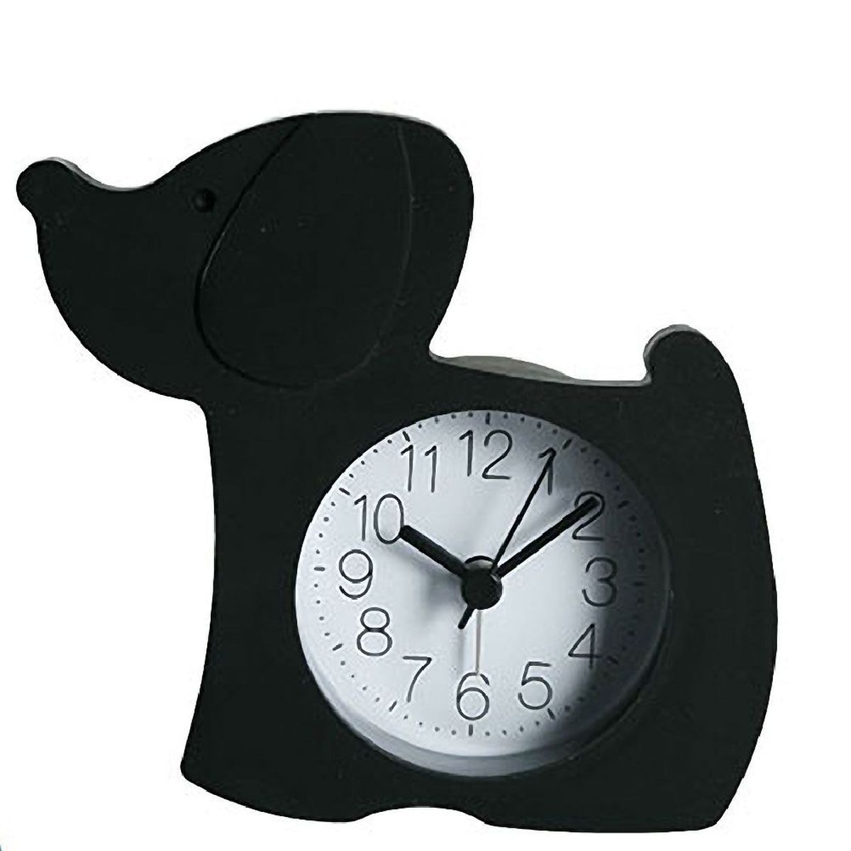 Petit rveil en silicone Chien Noir