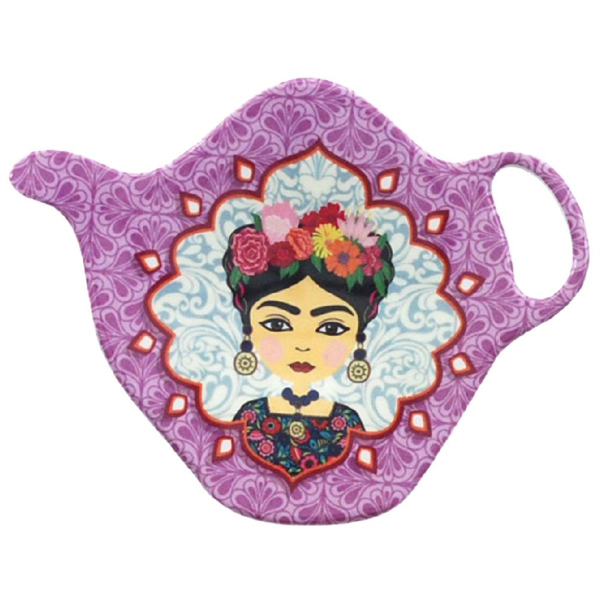 Repose sachet de th Frida Khalo mlamine - Rose fonc