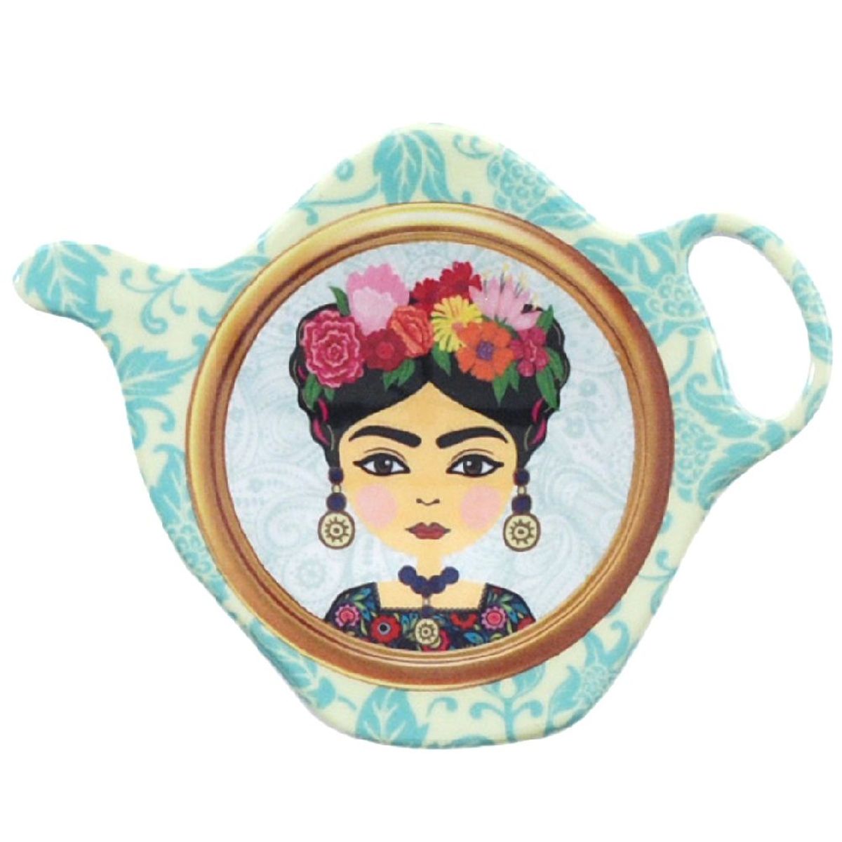 Repose sachet de th Frida Khalo mlamine - Beige et  Bleu