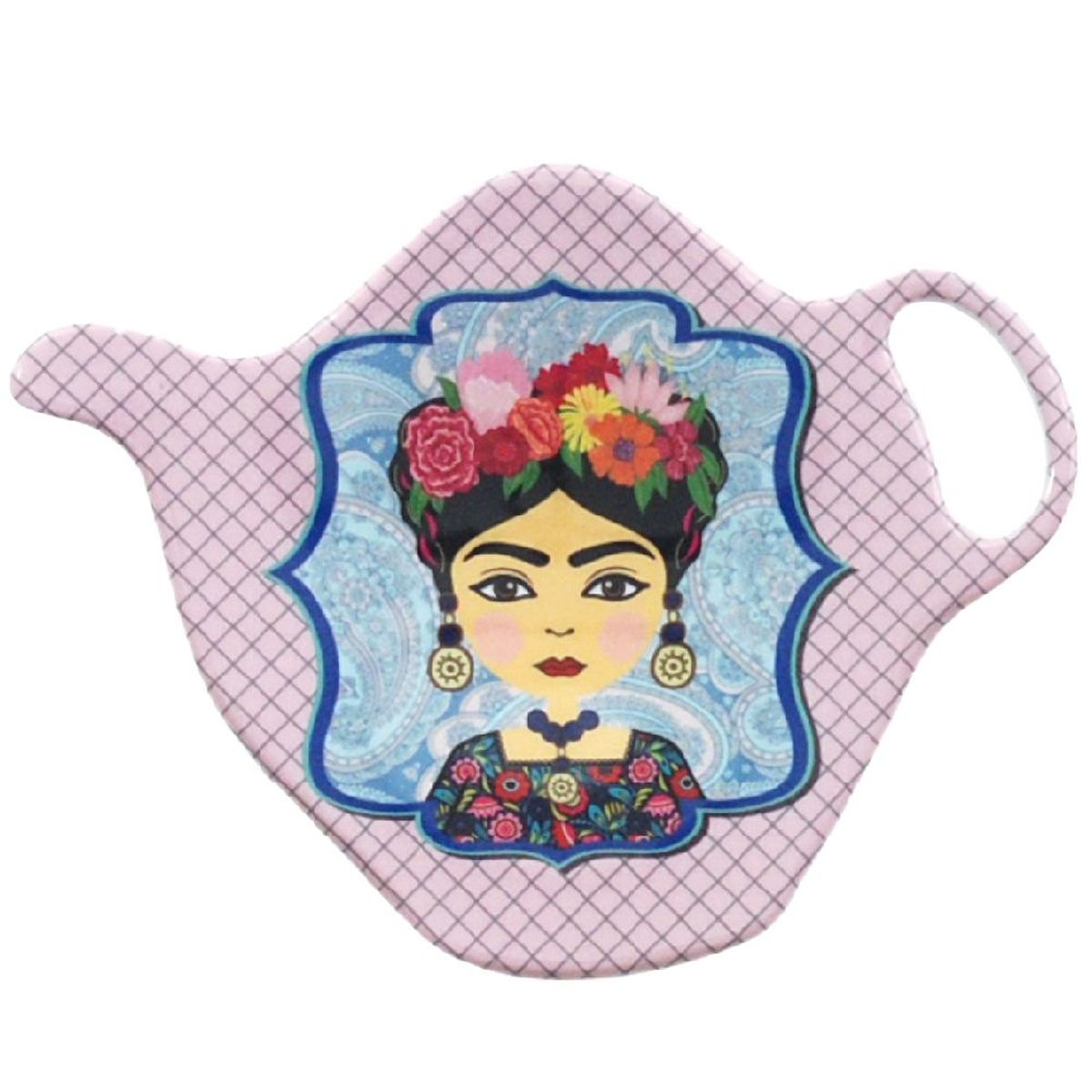 Repose sachet de th Frida Khalo mlamine - Carreaux Roses