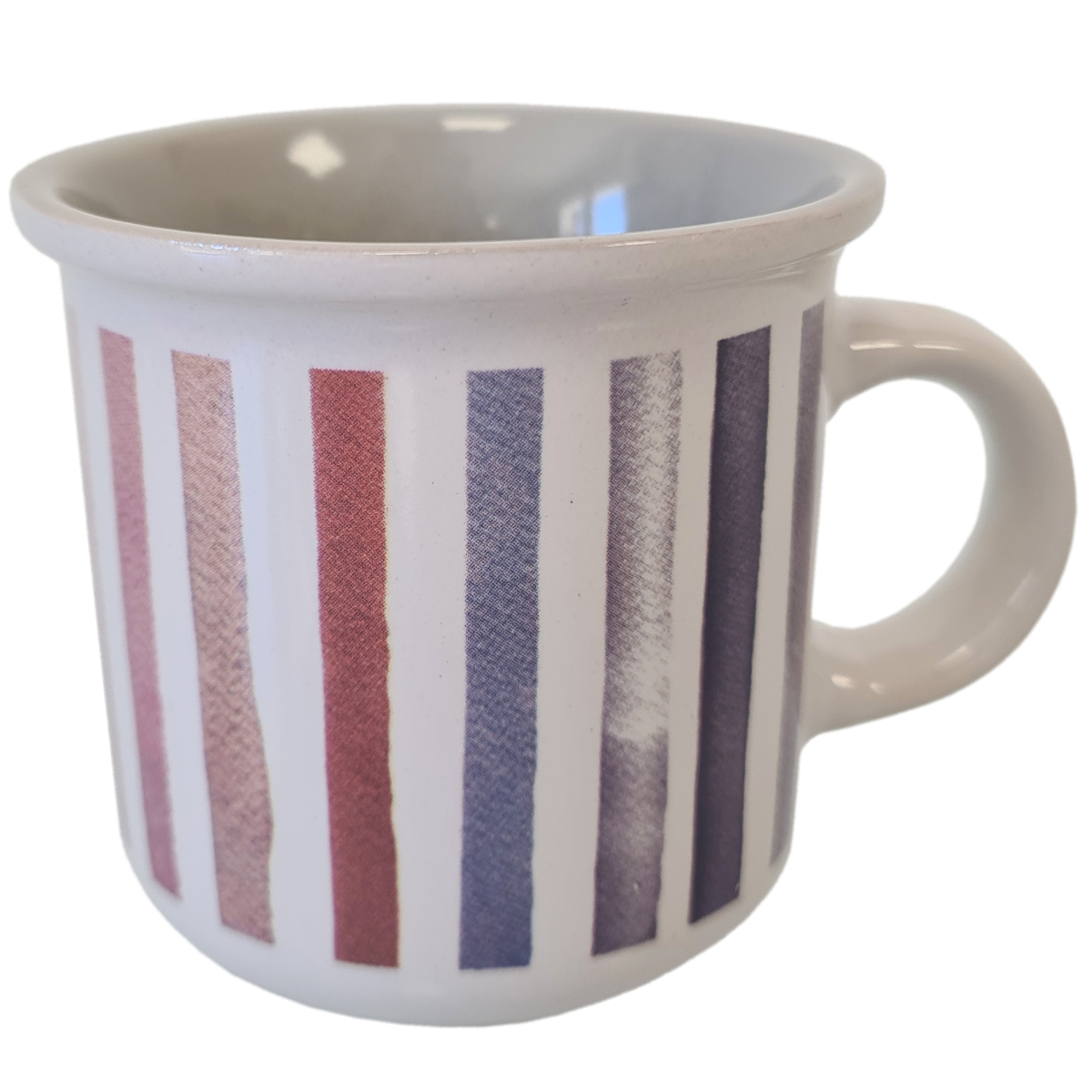 Tasse expresso blanche et grise en Grs  - Raye