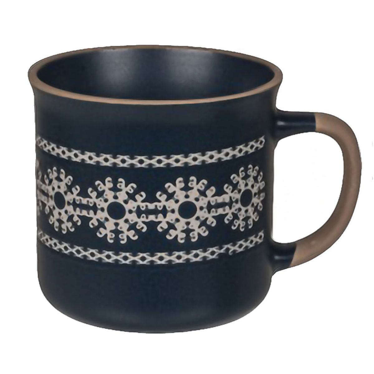 Mug Bleu en Cramique - Flocons