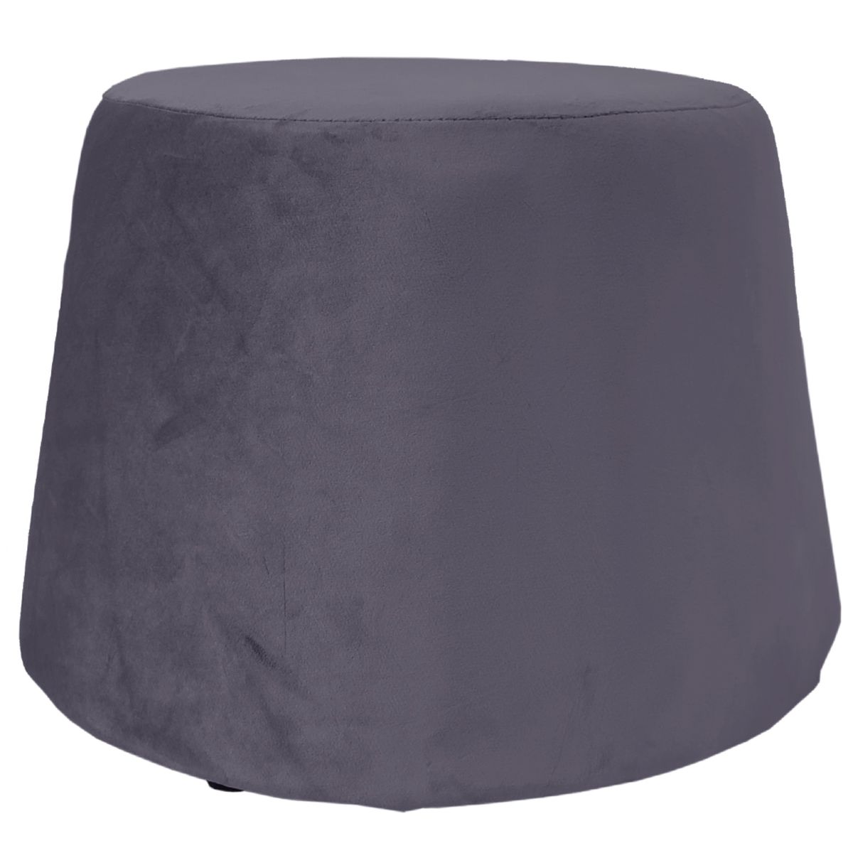 Pouf Stockholm en velours Gris 31.5 x 34 x 46.5 cm