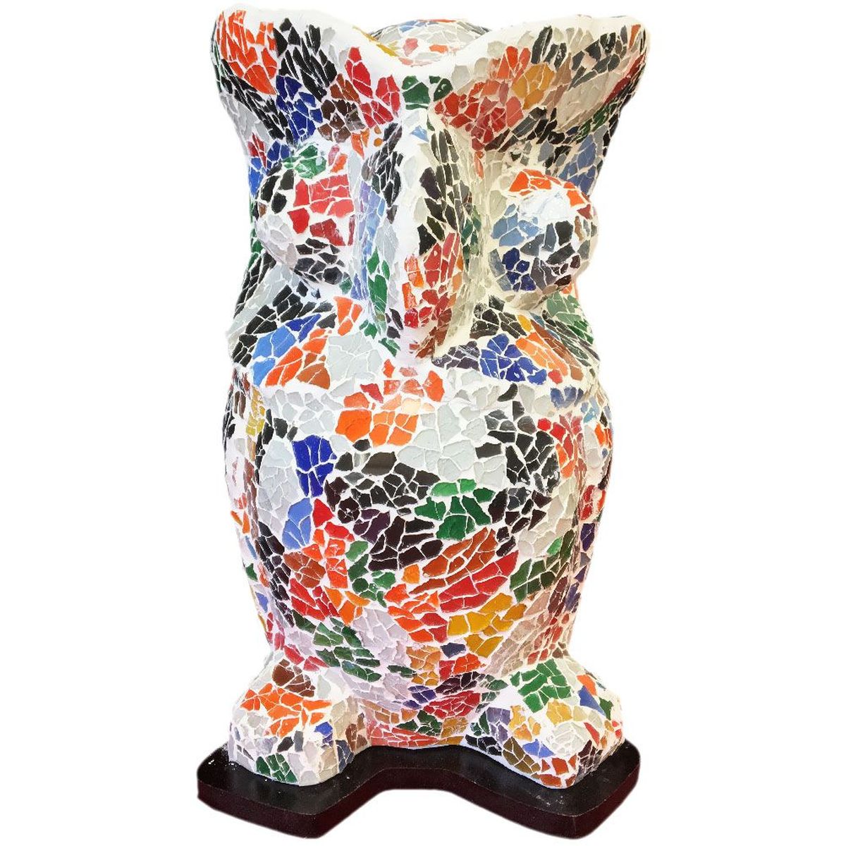 Lampe Hibou en mosaques de verre 33 cm