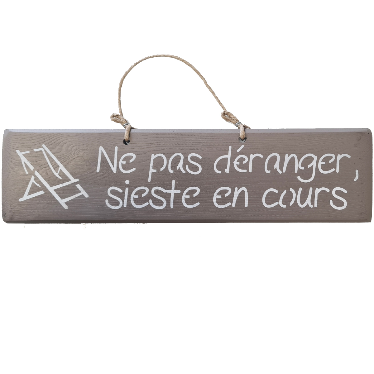 Pancarte dcorative en bois - Ne pas dranger, sieste en cours