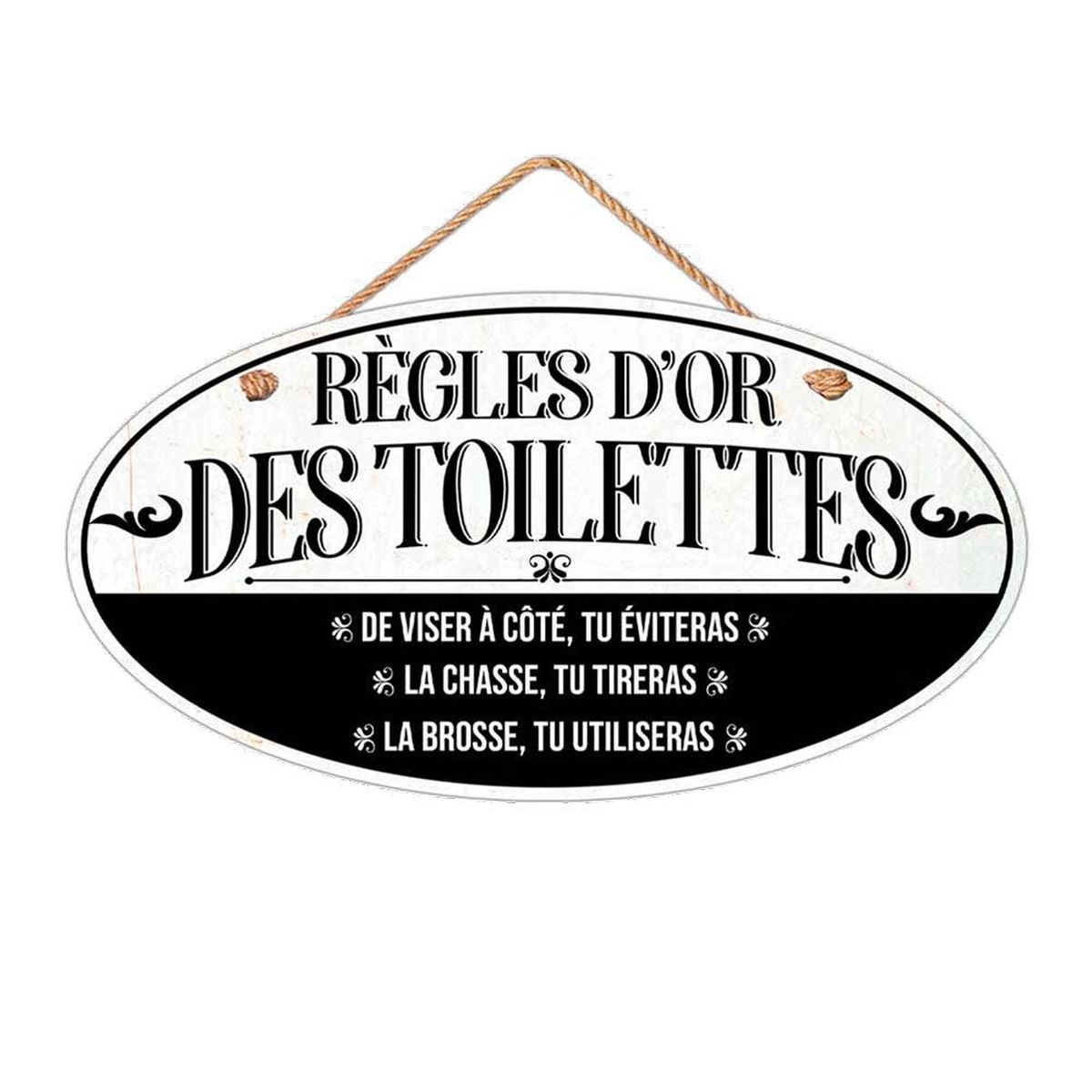 Plaque de porte - Rgles d'Or des Toilettes