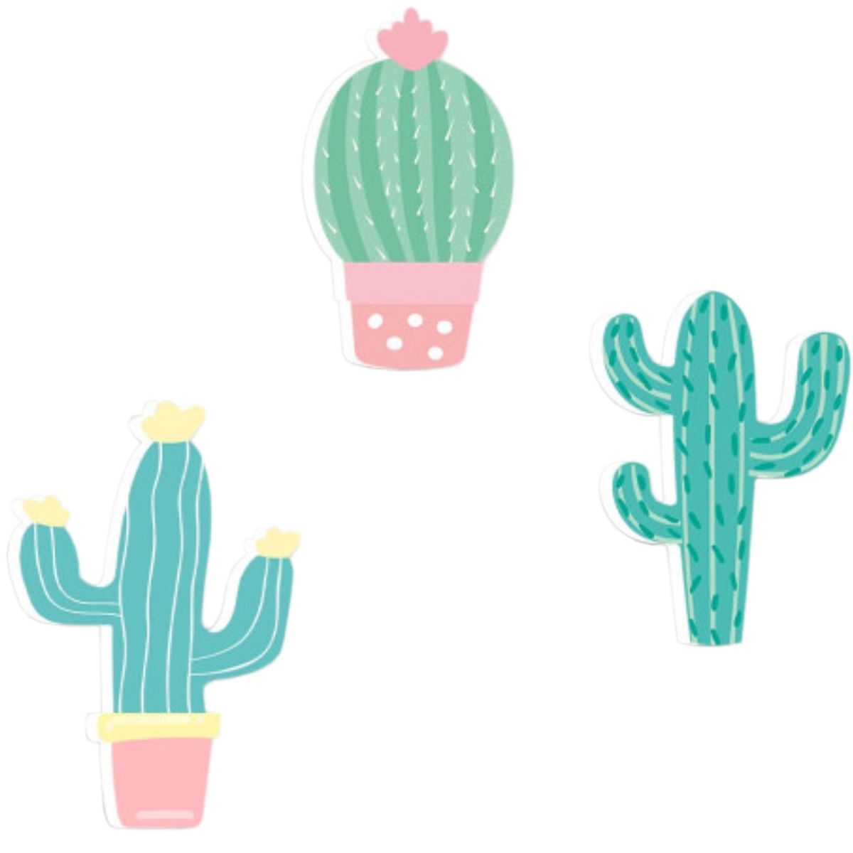 3 Patres pour chambre d'enfant thme Cactus