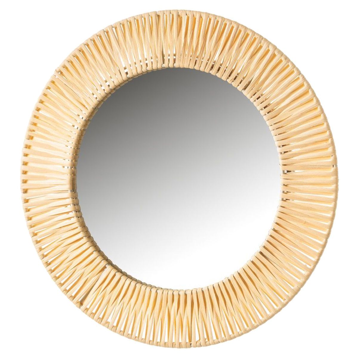 Miroir en Rotin fabriqu  la main - 37 cm