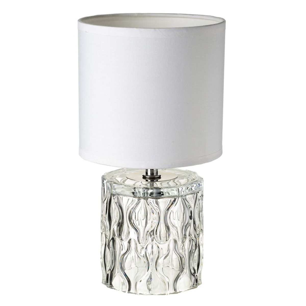 Lampe  poser en Verre - blanche - 28 cm