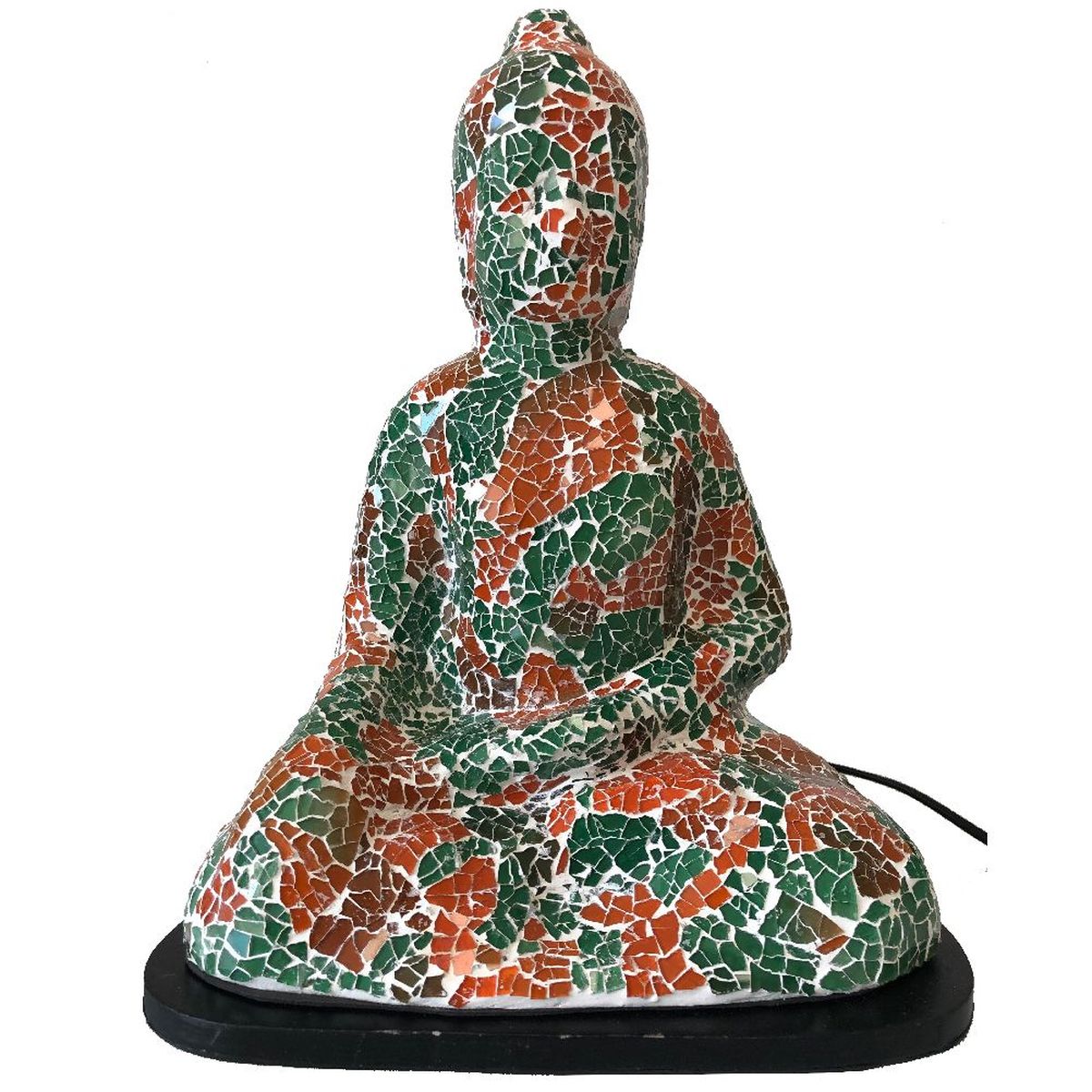 Lampe Bouddha en mosaques de verre 33 cm