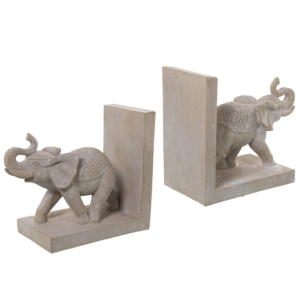 Serre-livre lphants en Rsine Beige