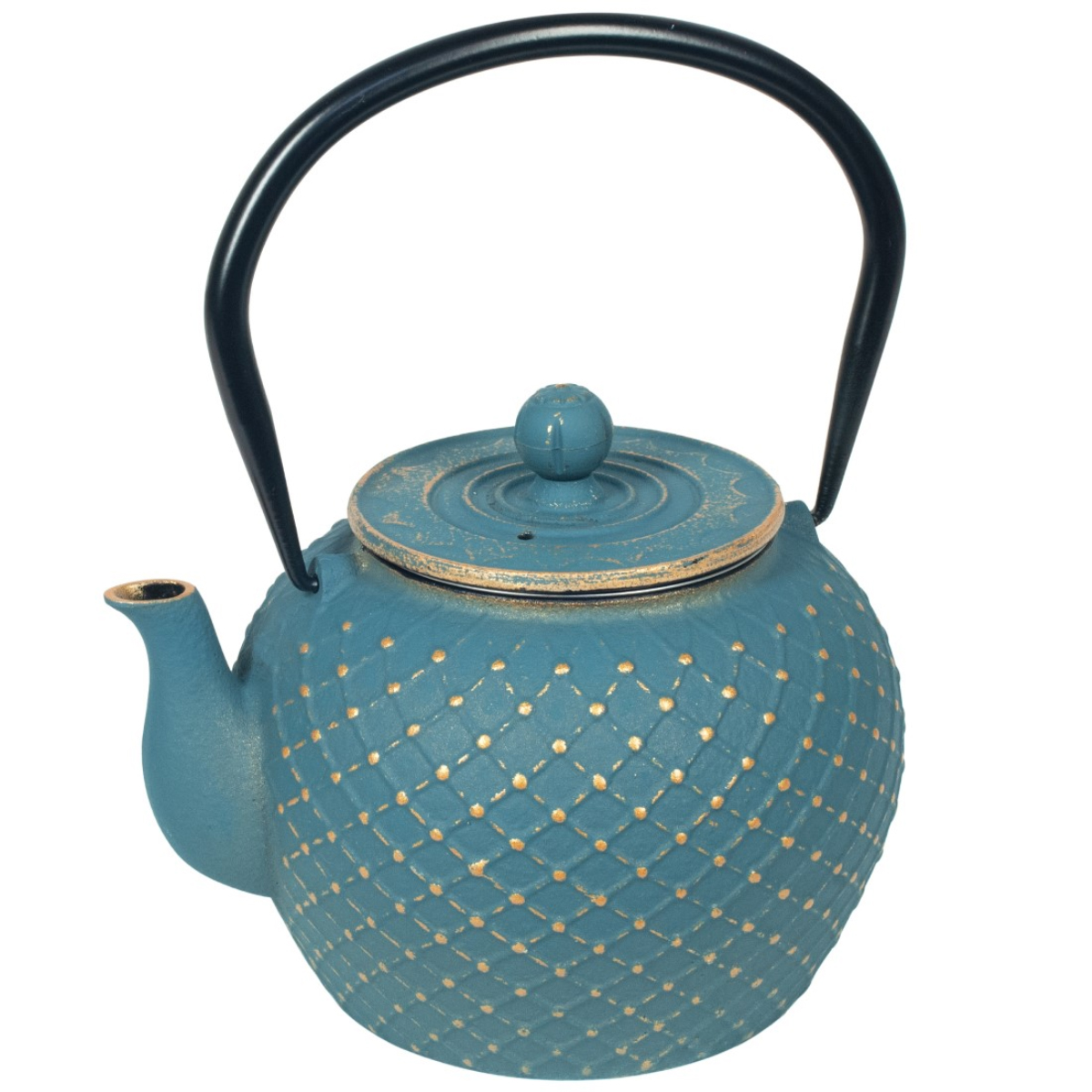 Thire Japonaise en fonte maille bleue et or 0.85 litre