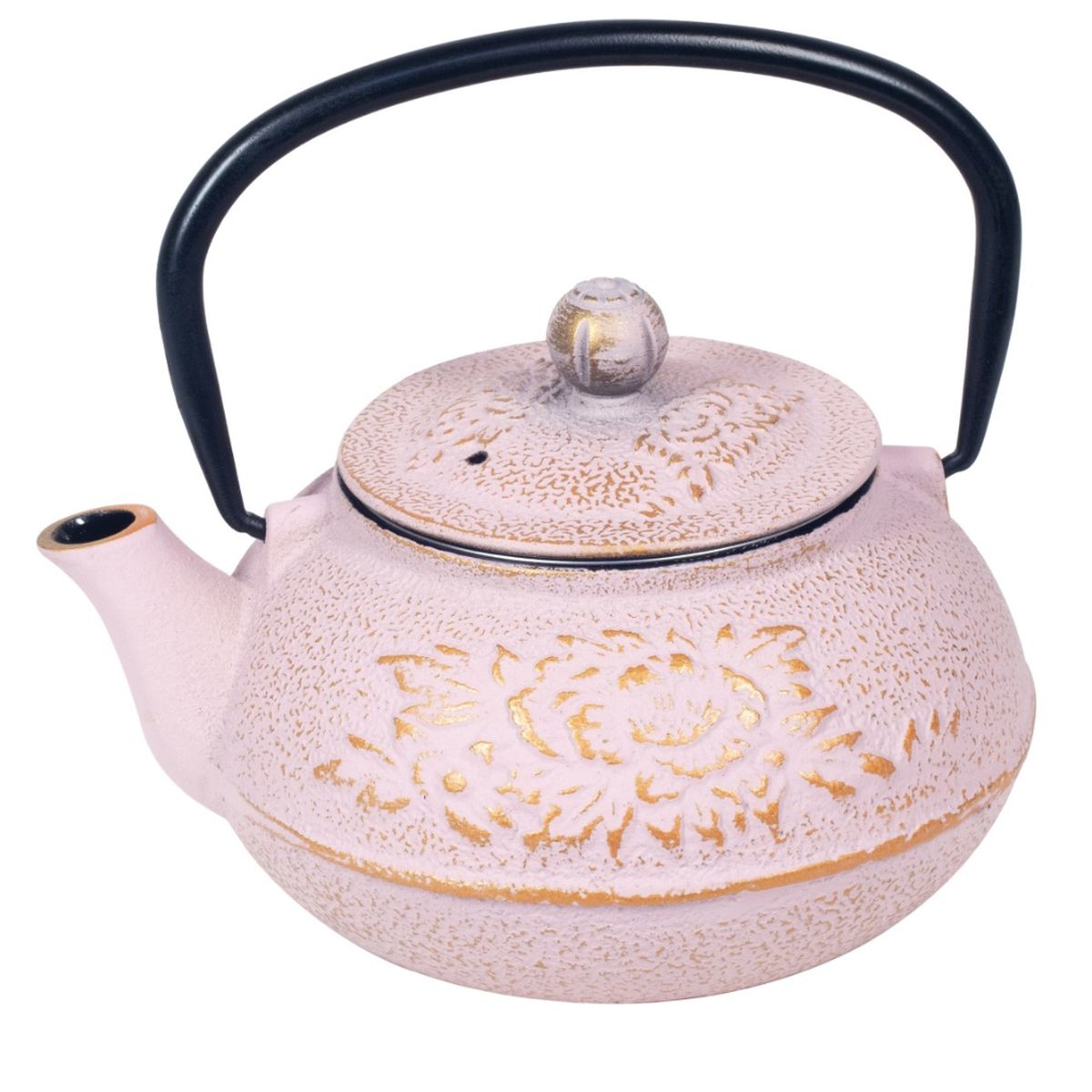 Thire Japonaise en fonte maille Rose et or 0.8 Litre