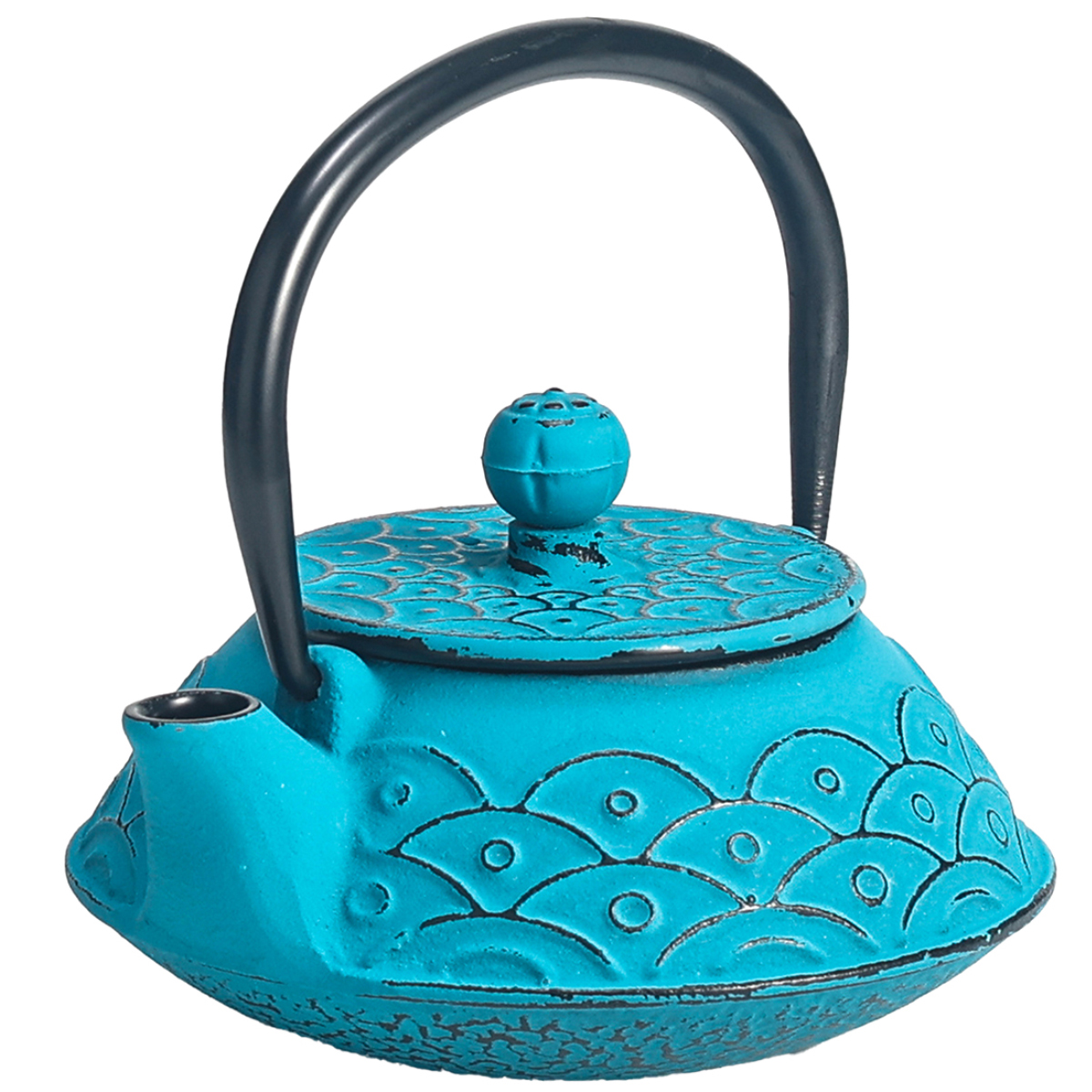 Petite Thire Japonaise en fonte maille Turquoise 0.2 litre