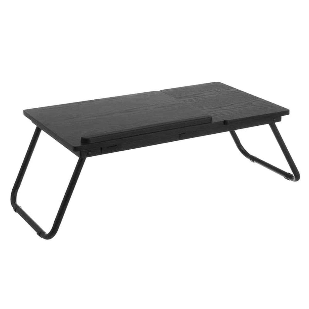 Plateau de travail pliable et inclinable en mtal noir 72 cm