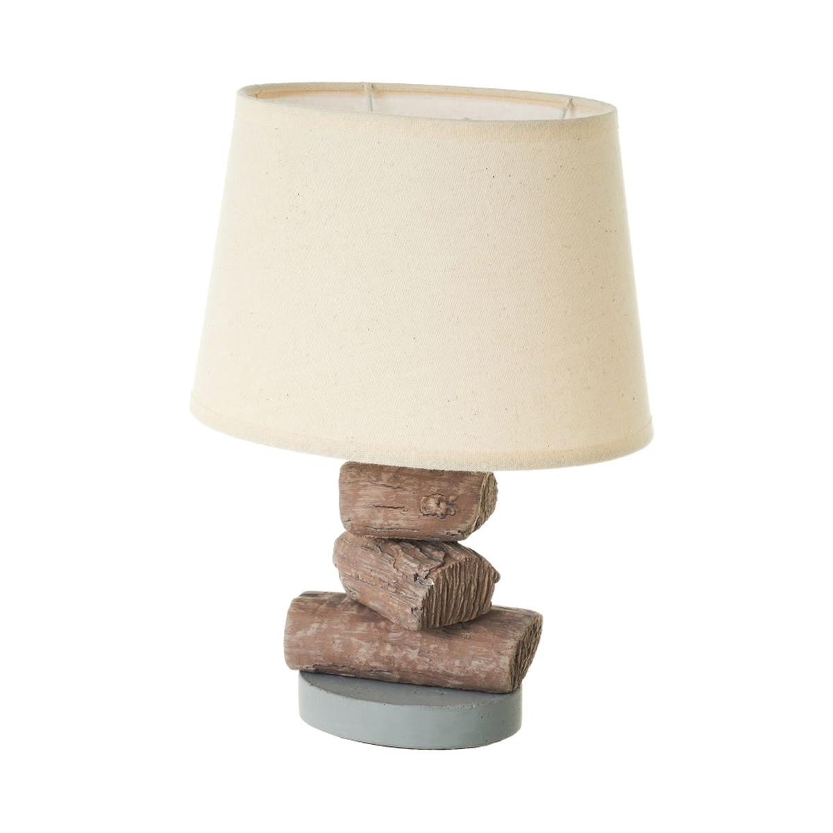 Lampe en ciment rondins de bois 36 cm