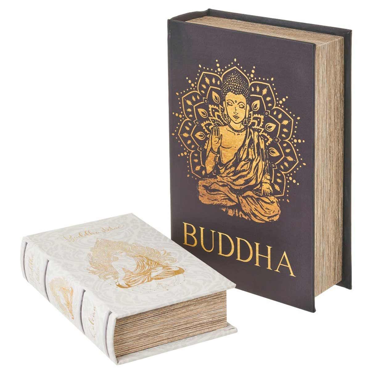 Ensemble de 2 botes en forme de livres bouddha