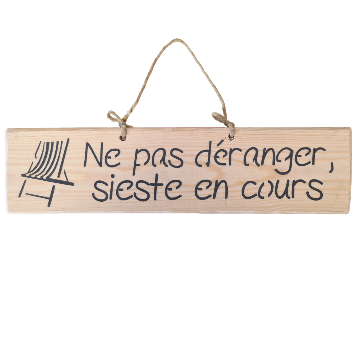 Pancarte dcorative en bois - Ne pas dranger, sieste en cours