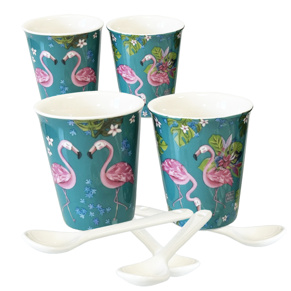 Coffret expresso Le flamant rose de Michelle Allen