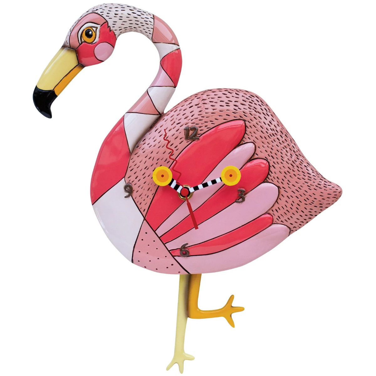 Horloge Allen Designs Flamant Rose