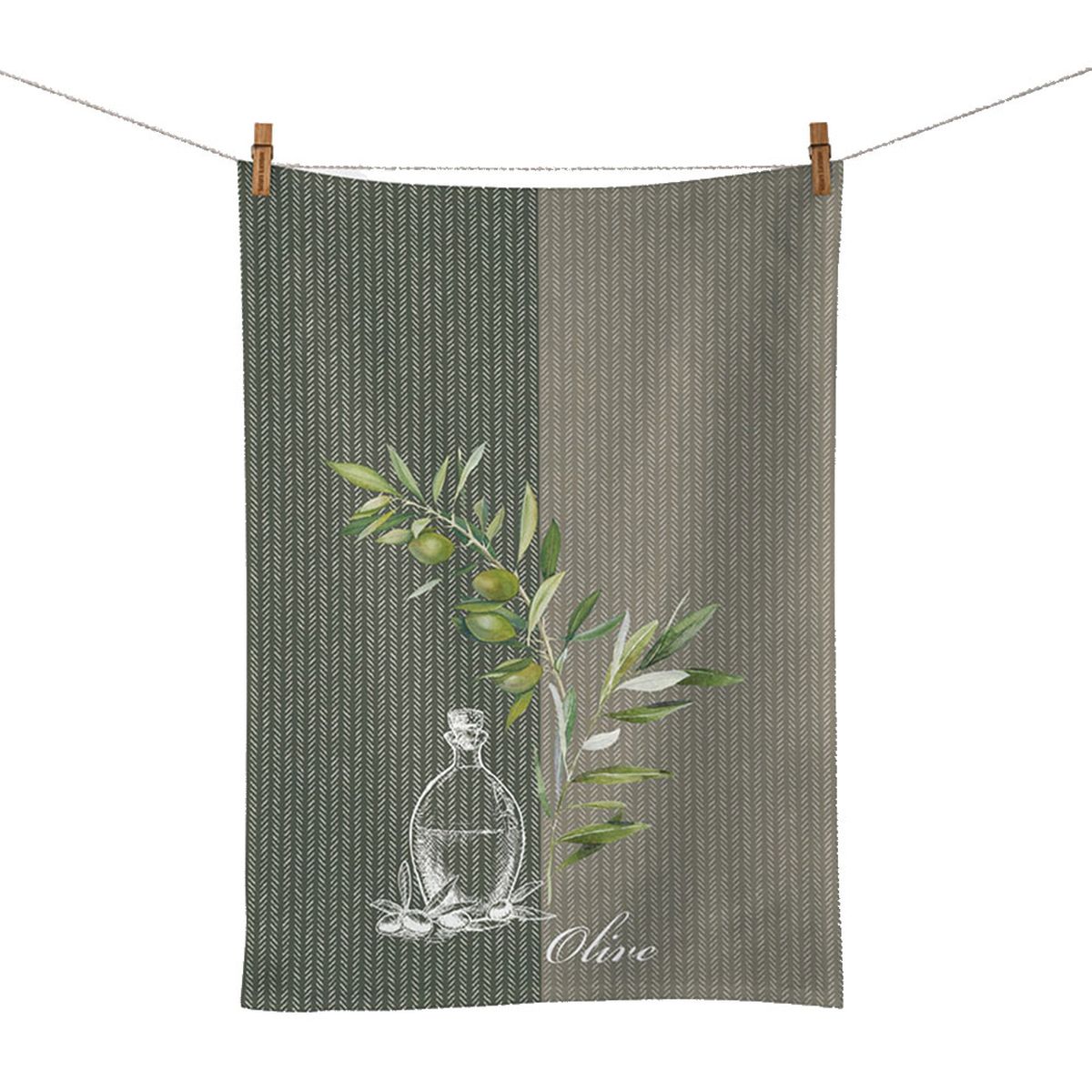 Torchon en coton Huile d'Olive 50 x 70 cm