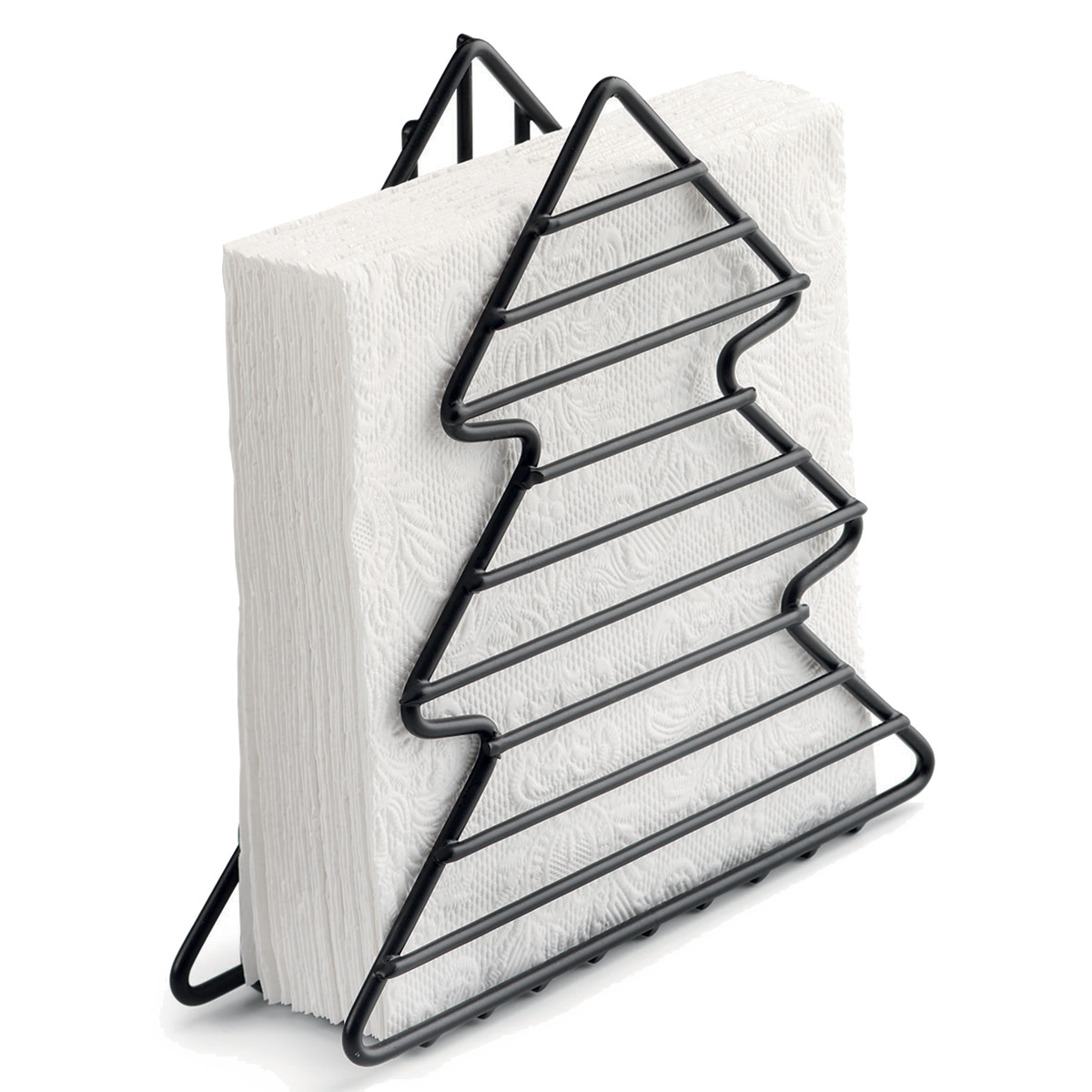 Porte serviettes Sapin en mtal noir