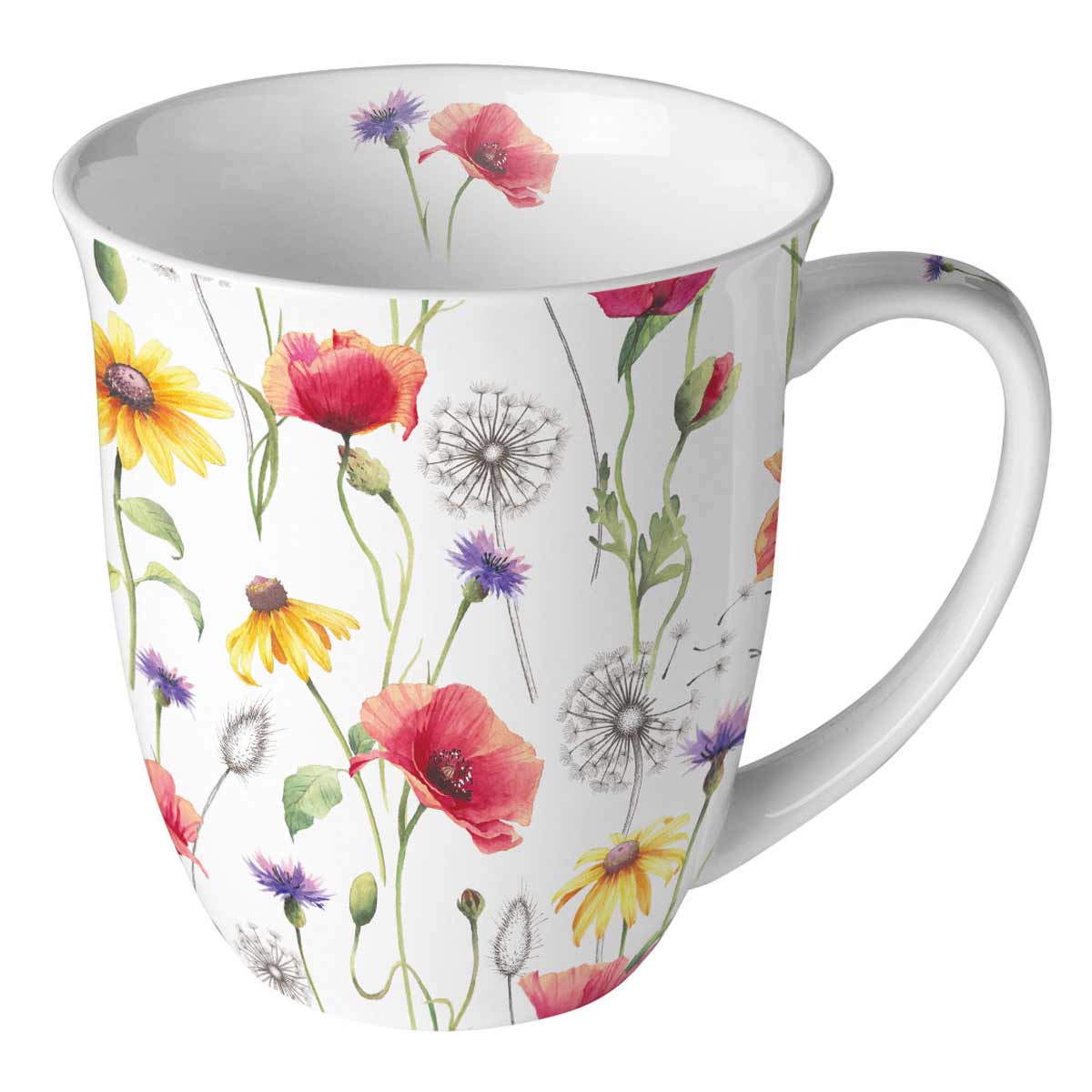 Mug en Porcelaine fine - Prairie de coquelicots