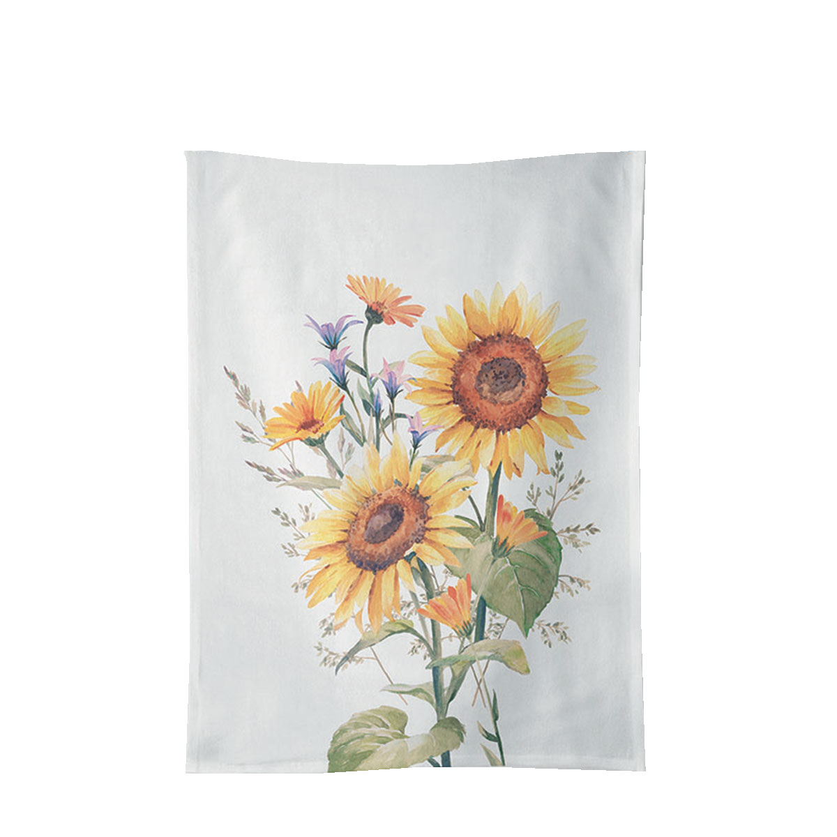 Torchon en coton Tournesols 50 x 70 cm