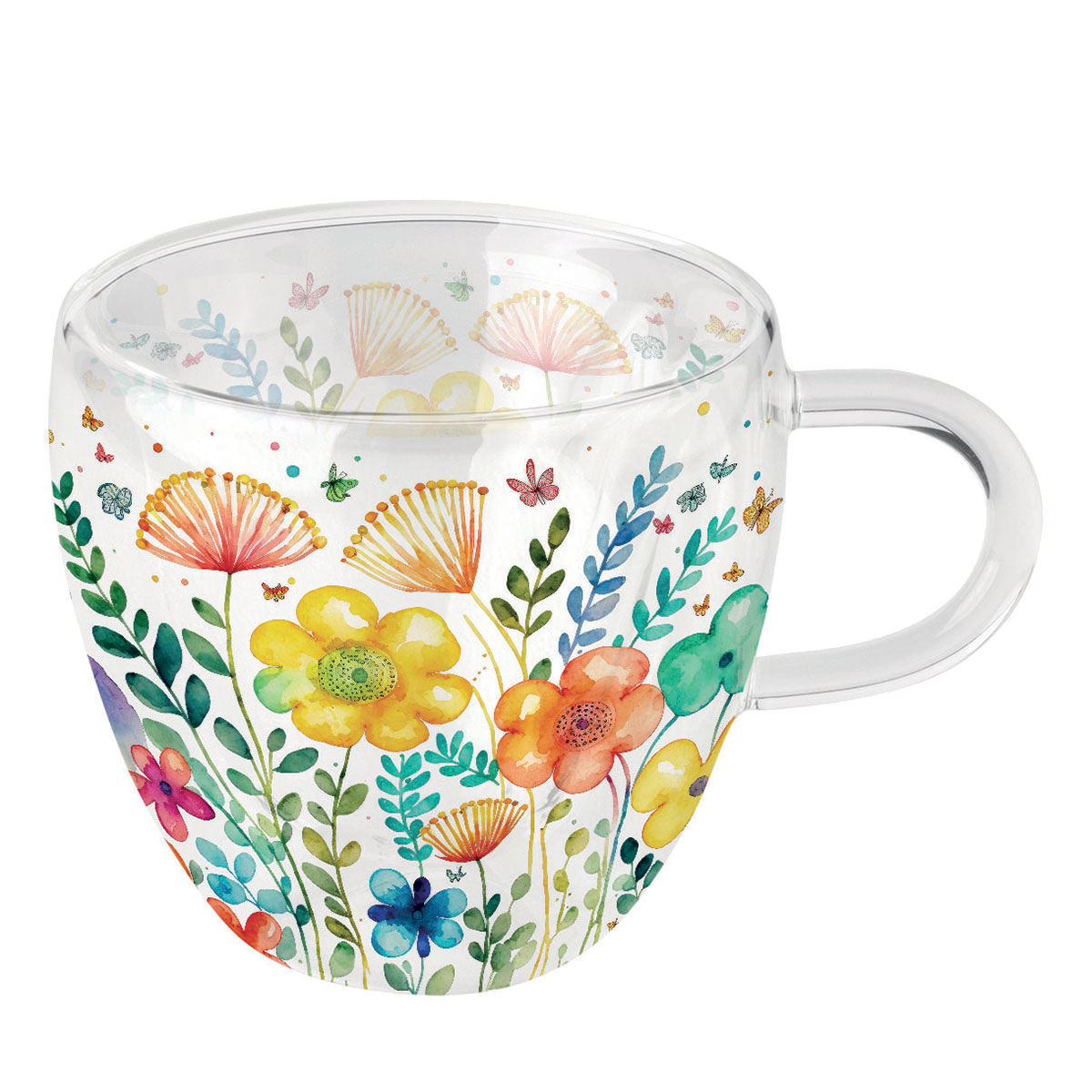 Tasse pour le th double paroi - Printemps vibrant