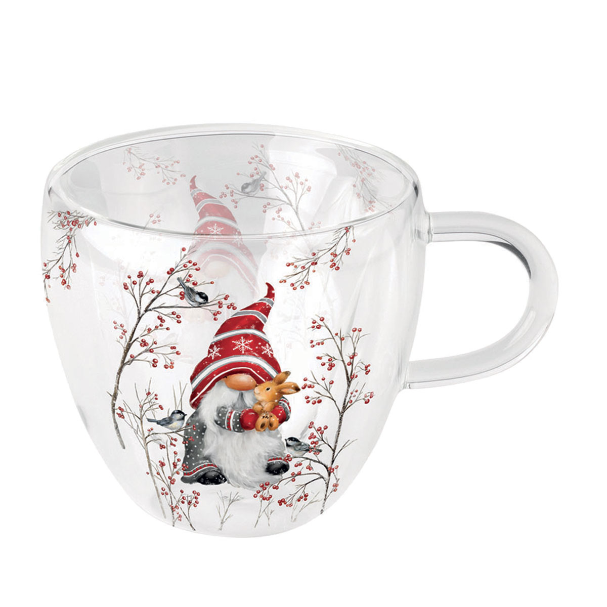 Tasse pour le th double paroi Lutin de Nol