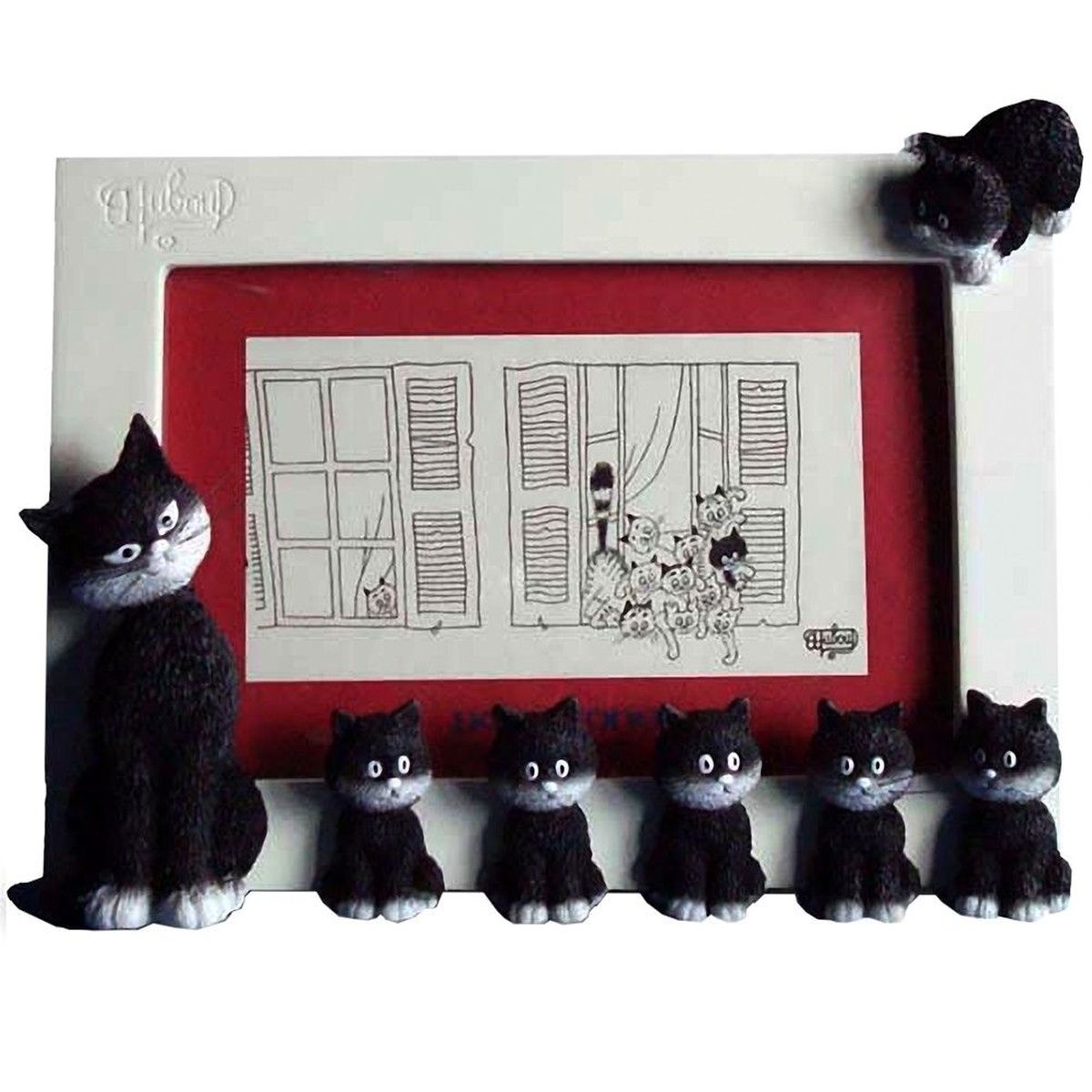 Cadre Photo Les Chats de Dubout - L'alignement 18 x 12.5 cm