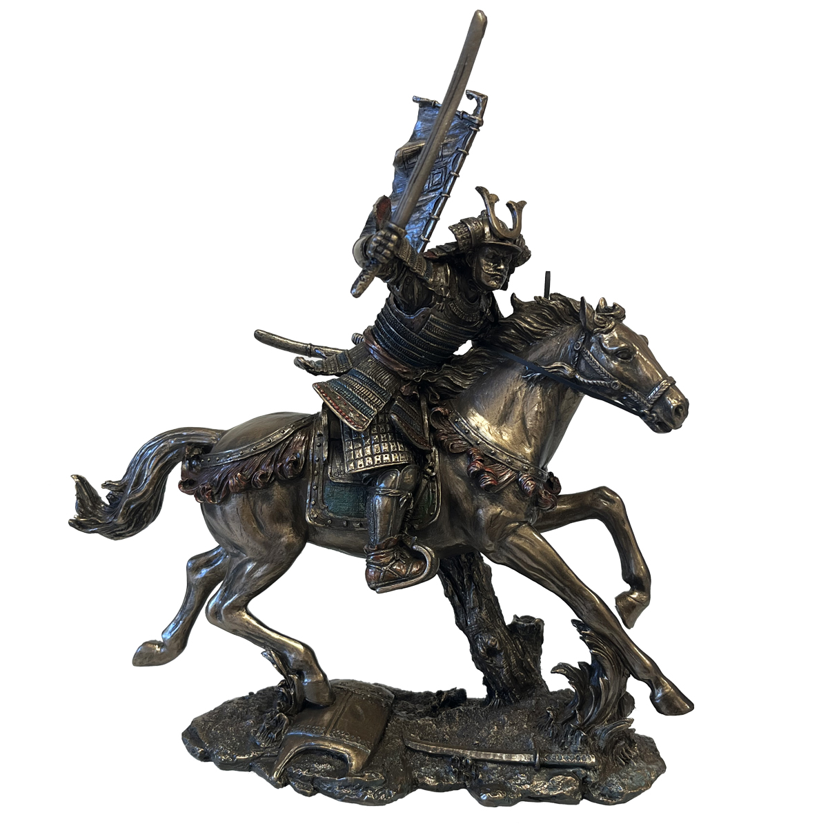 Figurine Guerrier Samoura  cheval - Veronese Design