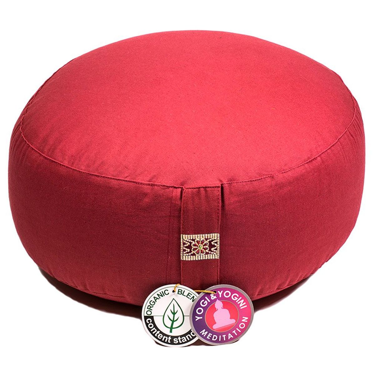 Coussin de mditation Rouge - coton BIO